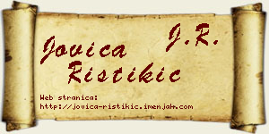 Jovica Ristikić vizit kartica